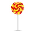 Bright lollipop on a white background