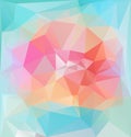 Bright lowpolygonal vector vibrant pattern