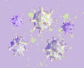 Bright lurid beautiful virus cells