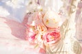Bright luxury wedding flowers background