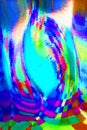 An abstract multi colored reflected blurred background.