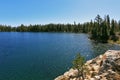 Bright May lake in mountains Yosemite park Royalty Free Stock Photo