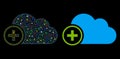Flare Mesh 2D Add Cloud Icon with Flare Spots