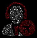 Bright Mesh 2D Air Dispatcher with Flash Spots Royalty Free Stock Photo