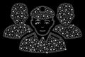 Bright Mesh Carcass Army Team with Flare Spots Royalty Free Stock Photo