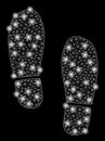 Bright Mesh Carcass Boot Footprints with Light Spots