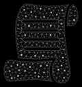Bright Mesh Carcass Script Roll with Light Spots