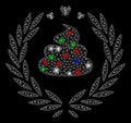 Bright Mesh Carcass Shit Laurel Emblem with Flare Spots