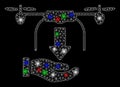 Bright Mesh Carcass Unload Drone Hand with Light Spots