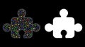 Flare Mesh Network Component Icon with Flare Spots Royalty Free Stock Photo