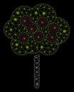 Bright Mesh 2D Apple Tree with Flare Spots