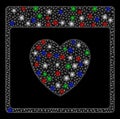 Bright Mesh 2D Favourite Heart Calendar Page with Flare Spots