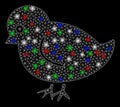 Bright Mesh 2D Nestling Chick with Flare Spots