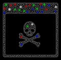 Bright Mesh 2D Poison Skull Calendar Page with Flare Spots