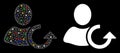 Bright Mesh 2D Revert User Icon with Flare Spots