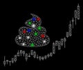 Bright Mesh 2D Shit Hyip Candle Chart with Flash Spots