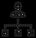 Bright Mesh 2D User Hierarchy with Flash Spots Royalty Free Stock Photo