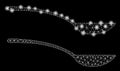 Flare Mesh Wire Frame Empty Spoon with Flare Spots Royalty Free Stock Photo
