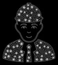 Bright Mesh Network Engineer with Light Spots Royalty Free Stock Photo
