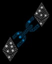 Bright Mesh Network Ethereum Blockchain with Light Spots Royalty Free Stock Photo