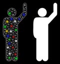 Flare Mesh 2D Hitchhike Pose Icon with Flare Spots
