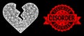 Distress Disorder Stamp and Bright Web Net Divorce Heart with Lightspots