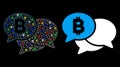 Bright Mesh Network Bitcoin Webinar Messages Icon with Flash Spots