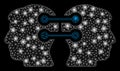 Bright Mesh Network Dual Heads Interface Connection with Flare Spots
