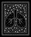 Bright Mesh Network Lungs Fluorography with Flash Spots