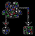 Bright Mesh Network User Routing Scheme with Flash Spots