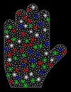 Bright Mesh Network Voting Hand with Flash Spots