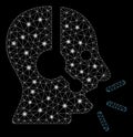 Bright Mesh 2D Operator Message with Flare Spots Royalty Free Stock Photo