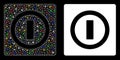 Flare Mesh Carcass Switch Icon with Flare Spots Royalty Free Stock Photo