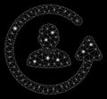 Flare Mesh Network Update User with Flare Spots Royalty Free Stock Photo