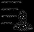 Flare Mesh Carcass User List with Flare Spots Royalty Free Stock Photo