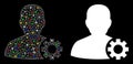 Flare Mesh Network User Options Icon with Flare Spots Royalty Free Stock Photo