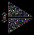 Bright Mesh Wire Frame Flip Vertically with Light Spots