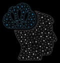 Bright Mesh Wire Frame Problem Brainstorm with Light Spots