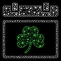 Bright Mesh Wire Frame Saint Patrick Calendar Day with Flash Spots