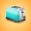 Bright Metal toaster. Vector Background