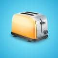 Bright Metal toaster. Vector Background