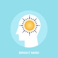 Bright mind icon concept