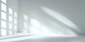 Bright and Minimalist White Photo Studio Interior with Soft Shadows for Product Advertisement Space Royalty Free Stock Photo