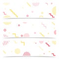 Bright minimalistic elements cards banners collection