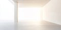 Bright and minimalistic interior space with soft ambient lighting Royalty Free Stock Photo