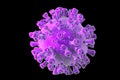 Bright model of harmful cell virus closeup isolated on a homogeneous background coronavirus covid 19