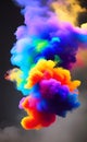 Bright modern abstract background gradient coloured smoke - AI generative art