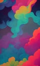 Bright modern abstract background gradient coloured smoke - AI generative art