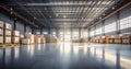 The Bright, Modern Appeal of a Spacious Warehouse. Generative AI