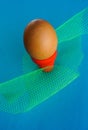 Bright modern art spin on hard-boiled egg Easter symbol